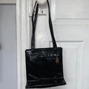 GIANNINI vintage patent leather shoulder purse.